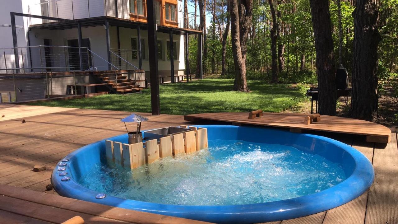 Luksusowy Apartament Pod Lasem, Otwock -Shared Garden, Sauna, Wood Hot Tub! Hot Tub Seasonal! Dış mekan fotoğraf